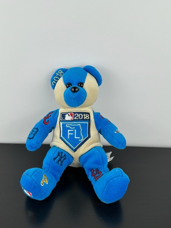 Foco Other - Foco MLB Rare 2018 Baseball Logo Teddy Bear 8" Blue & White Plush Stuffed Animal